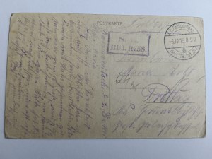 POCZTÓWKA WILNO, ULICA SZOPENOWSKA, PRZEDWOJENNA 1915 R, STEMPEL