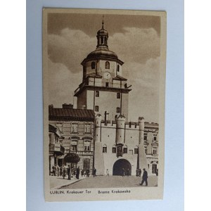 POSTKARTE LUBLIN, KRAKOWSKA TOR, VORKRIEGSZEIT