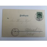 POSTKARTE ŻARY SORAU, RATHAUS, SCHULE, MARKT, DENKMAL, LITHOGRAPHIE, LANGE ADRESSE, 1899, BRIEFMARKE, STEMPELUNG