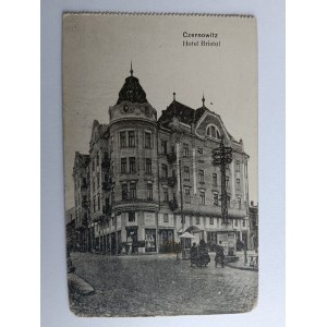 POHLEDNICE CZERNIOWCE, CZERNOWITZ HOTEL BRISTOL, PŘEDVÁLEČNÝ 1912, UKRAJINA