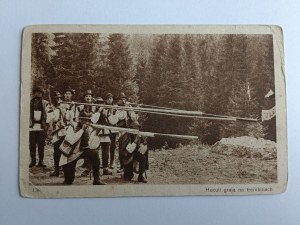 POSTCARD HUCUL PLAYING ON TREMBITS, HUCUL, PRE-WAR, 1930