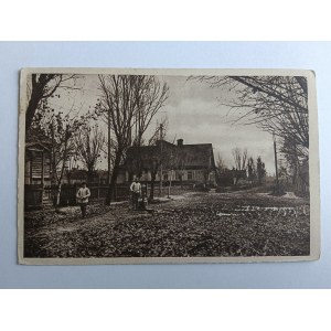 CARTE POSTALE VILLAGE, AVANT-GUERRE, STRASSE H, ECKE 6, TIMBRE, 1918