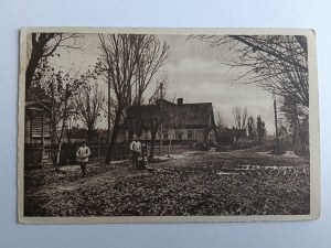 CARTE POSTALE VILLAGE, AVANT-GUERRE, STRASSE H, ECKE 6, TIMBRE, 1918