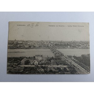 CARTE POSTALE VARSOVIE, VUE GÉNÉRALE DE VARSOVIE, AVANT-GUERRE, 1921, TIMBRE, ESTAMPILLÉ