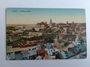 POSTCARD LUBLIN, GENERAL VIEW, PRE-WAR, 1916, STAMPED