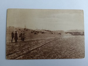 POLISH LEGIONS POSTCARD, COMMANDANT PIŁSUDSKI ACCEPTS THE PARADE, MIEDZINSKI, KASPRZYCKI, OPIELIŃSKI, POMARAŃSKI, POW, PRE-WAR