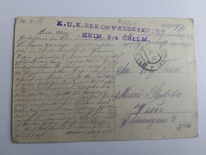 POSTKARTE CHEŁM, CHOLM, MARKT, VORKRIEGSZEIT 1917, BRIEFMARKE