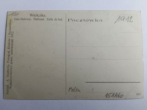 POSTCARD WIELICZKA, BALLROOM, PRE-WAR 1912