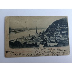 CARTOLINA BUDAPEST, UNGHERIA, COLLINA DI GELLERT, INDIRIZZO LUNGO ANTEGUERRA