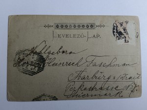 POSTCARD BUDAPEST, HUNGARY, GELLERT HILL, LONG ADDRESS PRE-WAR