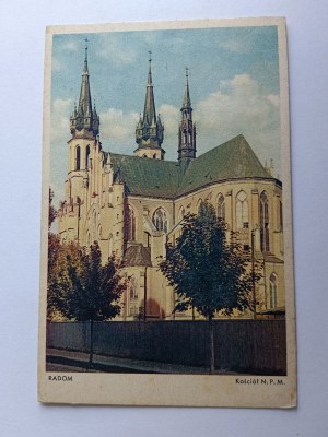 CARTE POSTALE RADOM, ÉGLISE NPM AVANT-GUERRE