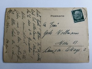 POSTKARTE LUBLINITZ O. S. GYMNASIUM, BRIEFMARKE, STEMPEL