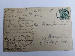 POSTCARD ELBLAG, ELBING, GYMNASIUM, REFORM-REAL-GYMNASIUM, PRE-WAR, 1912, STAMP, STAMPED