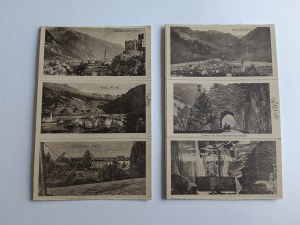 SET DI 2 CARTOLINE AUSTRIA, PRUTZ, LANDECK UND SCHLOSS, BAD OBLADIS, ANTEGUERRA, CIRCOLAZIONE CHODAKOWSKA, SANDIERZ