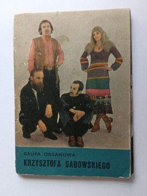 BOOKLET, BOOKLET ORGAN GROUP VON KRZYSZTOF SADOWSKI, MARIA REWIEŃSKA