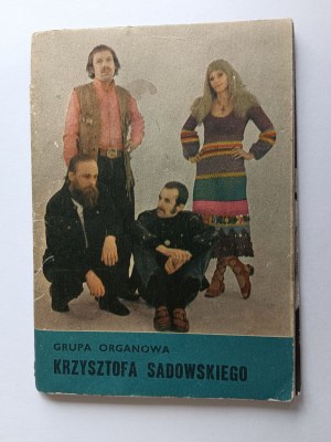 BOOKLET, BOOKLET ORGAN GROUP BY KRZYSZTOF SADOWSKI, MARIA REWIEŃSKA