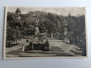 CARTE POSTALE WROCŁAW BRESLAU, KAISER WILHELM DENKMAL, MONUMENT, TIMBRE