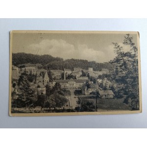 POSTKARTE KRYNICA, GESAMTANSICHT DER NEUEN BÄDER, VORKRIEGSZEIT, BREITES FOTO