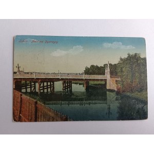 POSTKARTE LUBLIN BRÜCKE AUF BYSTRZYCA VORKRIEGSZEIT