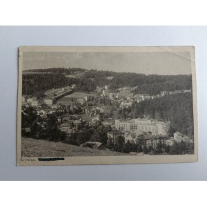 POCZTÓWKA KRYNICA 1947 R, ZNACZEK, STEMPEL