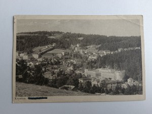 CARTOLINA KRYNICA 1947, FRANCOBOLLO, TIMBRO POSTALE