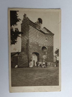 POSTCARD OLD KISZEWA, KOŚCIERSKI DISTRICT, KOŚCIERZYNA, CASTLE GATE AND TOWER, POMERANIAN CASTLES