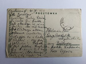 POHĽADNICA CIECHOCINEK, KÚPALISKO A MATURITNÉ VEŽE, PREDVOJNOVÝ ROK 1935