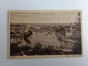 POSTKARTE VILNIUS VILLA UND GESAMTANSICHT, VORKRIEGSZEIT