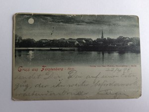 POSTCARD FURSTENBERG, GERMANY, LONG ADDRESS, PRE-WAR, 1898