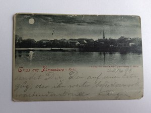 POHĽADNICA FURSTENBERG, NEMECKO, DLHÁ ADRESA, PREDVOJNOVÁ, 1898