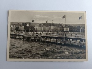 POSTKARTE SOPOT, OSTSEEBAD ZOPPOT, 1943, BRIEFMARKE, GESTEMPELT