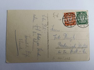 POSTKARTE DANZIG, BAHNHOF, VORKRIEGSZEIT 1926, BRIEFMARKE, POSTSTEMPEL