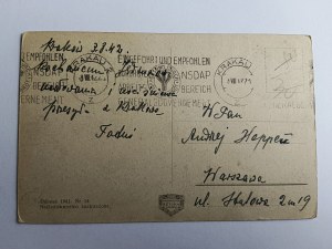 POCZTÓWKA KRAKÓW KRAKAU, GG, WAWEL, 1942 R