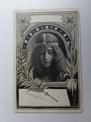POSTCARD WOMAN, AMAZON, PRE-WAR, 1900, STAMP, STAMPED