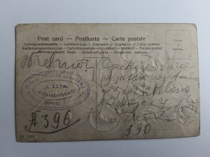 POSTKARTE BLUMEN, GEPRÄGT, STEMPEL POLSKI ZWIĄZEK ZAWODOWY CZĘSTOCHOWA, VORKRIEGSZEIT