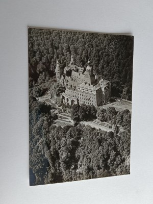 CARTE POSTALE KSIĄŻ, CHÂTEAU DE BOLKA I, TIMBRE, RÉUNION DES CLUBS DE MARCHE DE TOUTE LA POLOGNE WAŁBRZYCH, PETITE ÉDITION