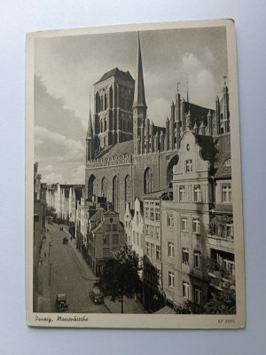 CARTE POSTALE GDANSK DANZIG, ÉGLISE MARIENNE