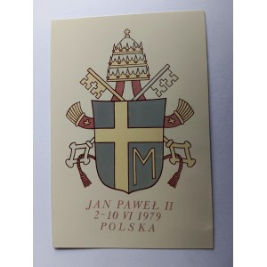 PHOTO POPE JAN PAWEŁ II COAT OF ARMS, 1979, POLAND