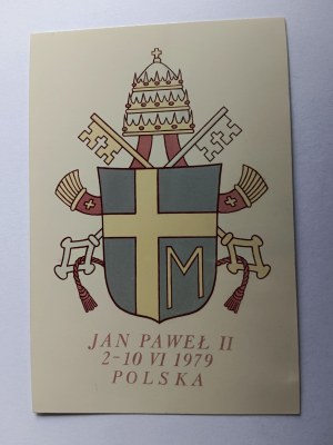 PHOTO POPE JAN PAWEŁ II COAT OF ARMS, 1979, POLAND