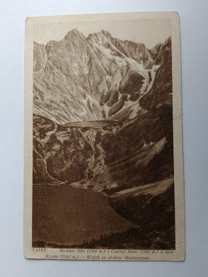 POSTKARTE TATRA MEERAUGE UND SCHWARZER TEICH AM FUSSE DES RYSY, VORKRIEGSZEIT