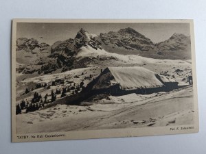 POCZTÓWKA TATRY NA HALI GĄSIENICOWEJ, ZNACZEK STEMPEL