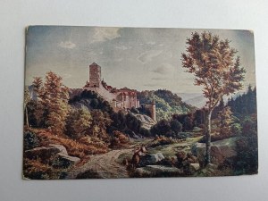 POSTCARD PAINTING ULLIK APARTMENT IN A CASTLE PRE-WAR, STAMPEL STAMPEL