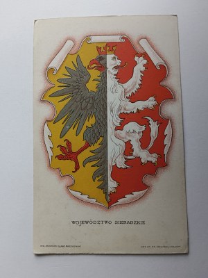 POSTCARD PROVINCE SIERADZ COAT OF ARMS PRE-WAR