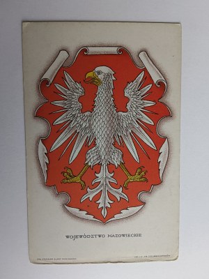 POSTCARD MAZOWIECKIE VOIVODSHIP COAT OF ARMS PRE-WAR