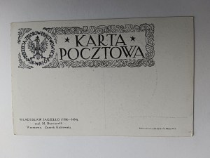 POHĽADNICA MAĽBA BACCIARELLI POCZET KRÁĽOV POĽSKO, VARŠAVSKÝ HRAD WŁADYSŁAW JAGIEŁŁO, PREDVOJNOVÉ OBDOBIE