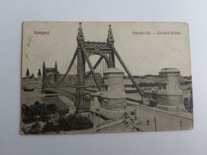 POSTCARD BUDAPEST HUNGARY, BRIDGE, PRE-WAR