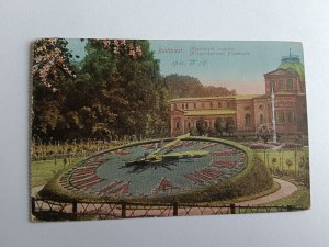 POSTCARD BUDAPEST HUNGARY FLOWER CLOCK PRE-WAR