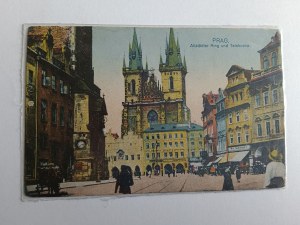 CARTE POSTALE PRAGA RÉPUBLIQUE TCHÈQUE ÉGLISE AVANT-GUERRE