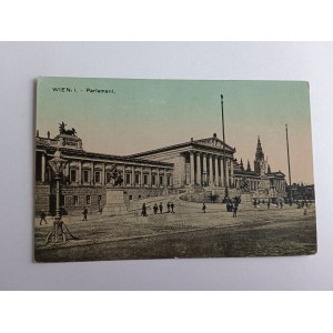 POSTCARD VIENNA PARLIAMENT, PRE-WAR 1912, STAMP