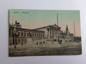 CARTE POSTALE PARLEMENT DE VIENNE, AVANT-GUERRE 1912, TIMBRE